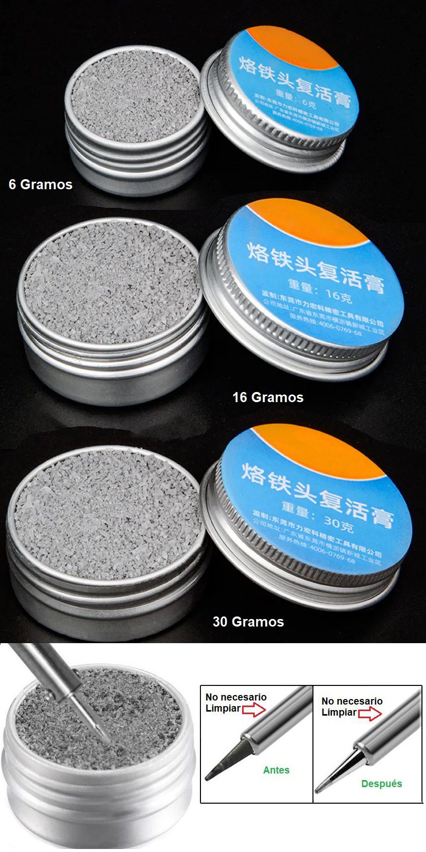 Pasta reparadora de puntas de soldadores